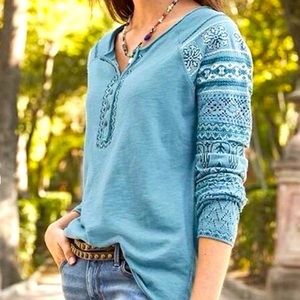 Sundance Blue Boho Shirt